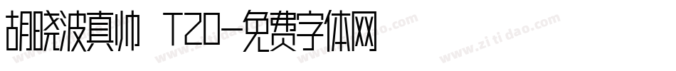 胡晓波真帅 T20字体转换